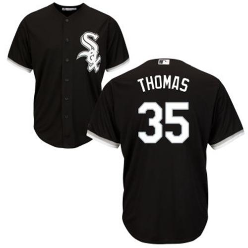 White Sox #35 Frank Thomas Black Alternate Cool Base Stitched Youth MLB Jersey